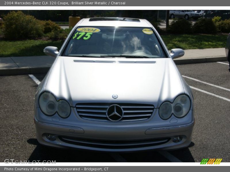 Brilliant Silver Metallic / Charcoal 2004 Mercedes-Benz CLK 320 Coupe
