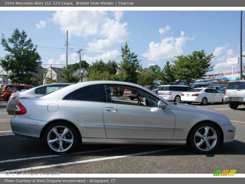 Brilliant Silver Metallic / Charcoal 2004 Mercedes-Benz CLK 320 Coupe