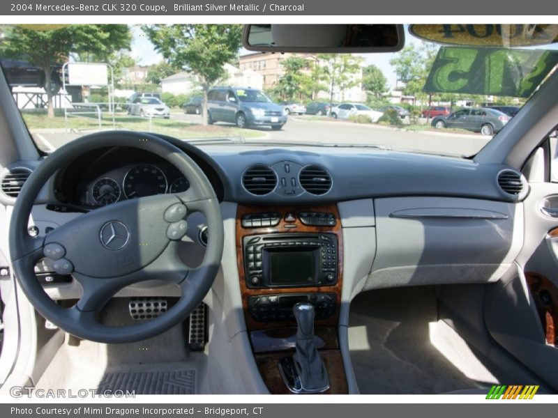 Brilliant Silver Metallic / Charcoal 2004 Mercedes-Benz CLK 320 Coupe