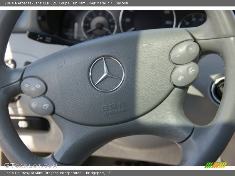Brilliant Silver Metallic / Charcoal 2004 Mercedes-Benz CLK 320 Coupe