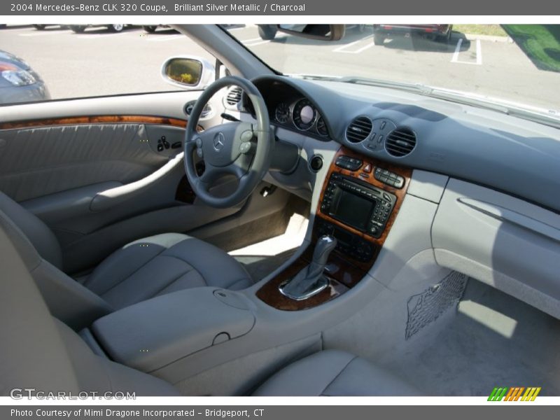 Brilliant Silver Metallic / Charcoal 2004 Mercedes-Benz CLK 320 Coupe