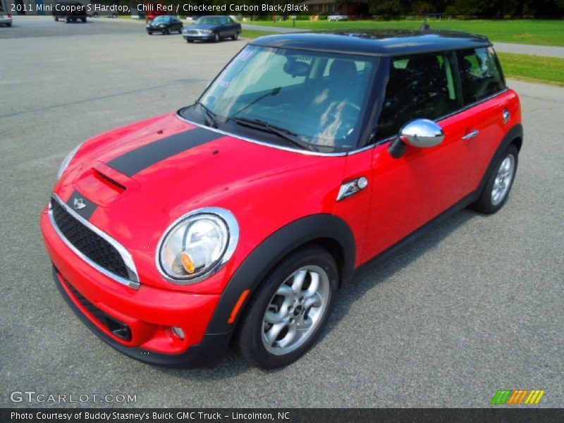 Chili Red / Checkered Carbon Black/Black 2011 Mini Cooper S Hardtop