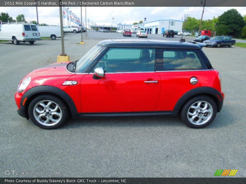 Chili Red / Checkered Carbon Black/Black 2011 Mini Cooper S Hardtop