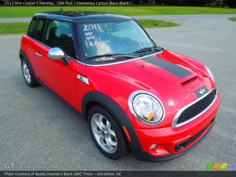 Chili Red / Checkered Carbon Black/Black 2011 Mini Cooper S Hardtop