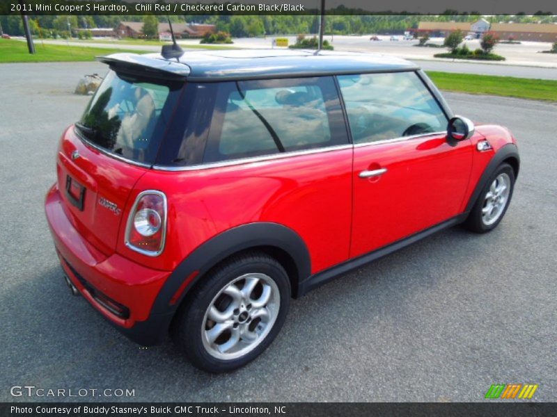 Chili Red / Checkered Carbon Black/Black 2011 Mini Cooper S Hardtop