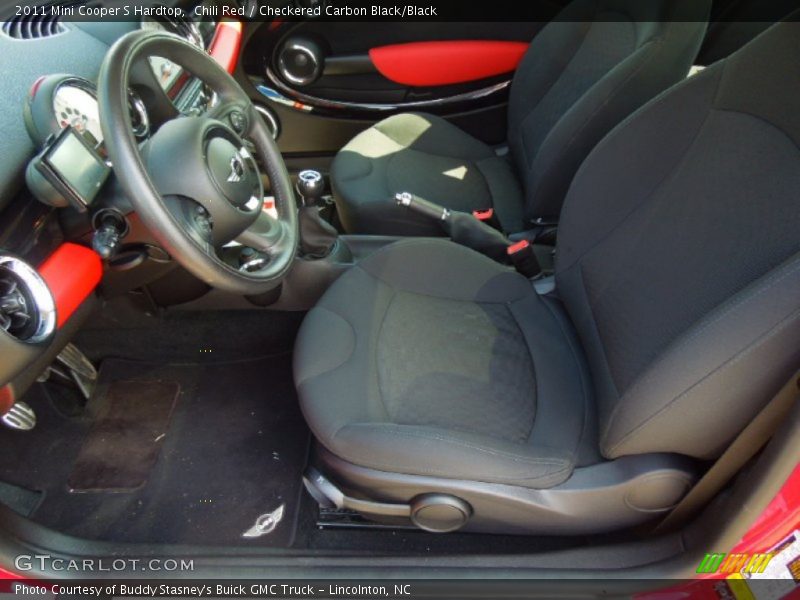 Chili Red / Checkered Carbon Black/Black 2011 Mini Cooper S Hardtop