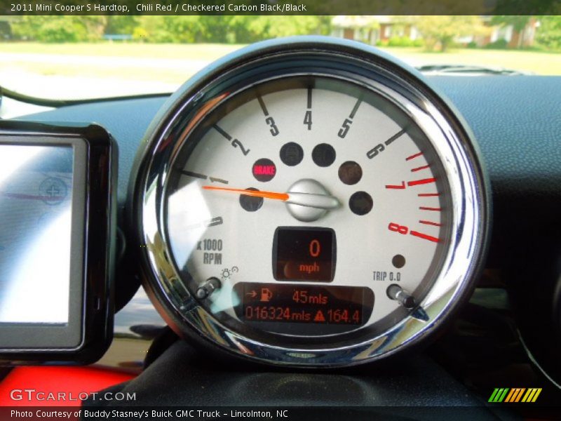 Chili Red / Checkered Carbon Black/Black 2011 Mini Cooper S Hardtop