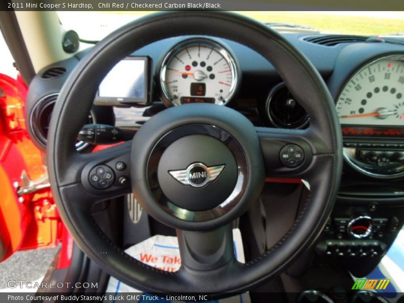 Chili Red / Checkered Carbon Black/Black 2011 Mini Cooper S Hardtop