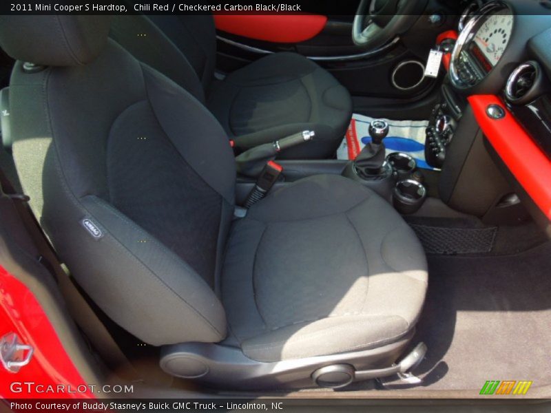 Chili Red / Checkered Carbon Black/Black 2011 Mini Cooper S Hardtop