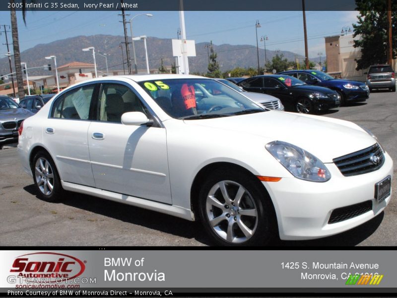 Ivory Pearl / Wheat 2005 Infiniti G 35 Sedan