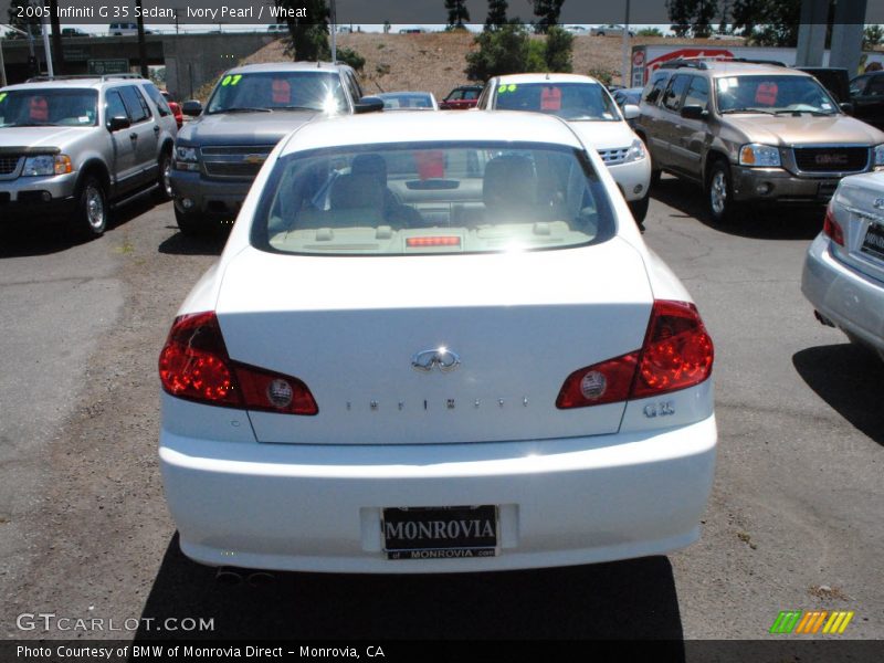 Ivory Pearl / Wheat 2005 Infiniti G 35 Sedan
