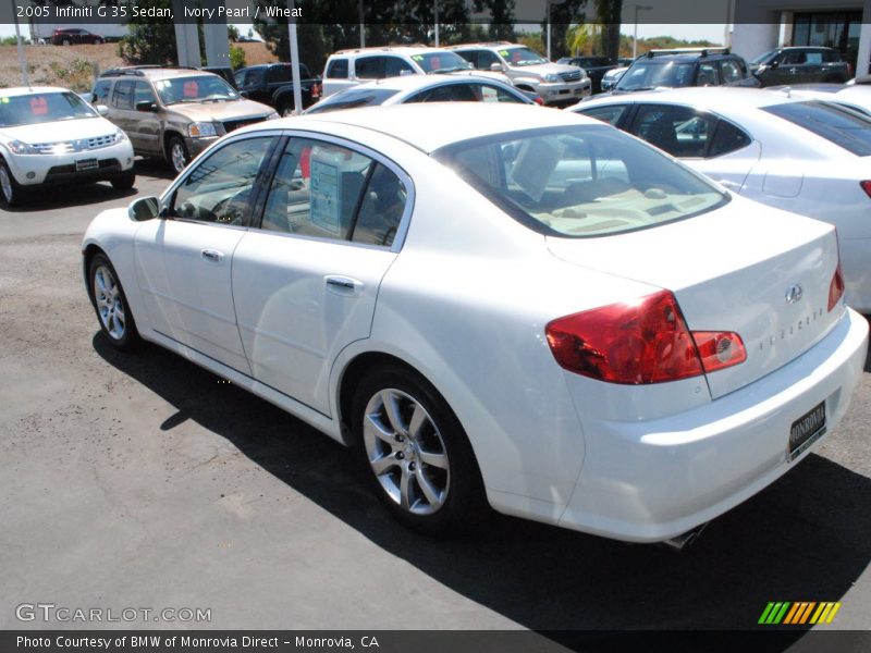 Ivory Pearl / Wheat 2005 Infiniti G 35 Sedan