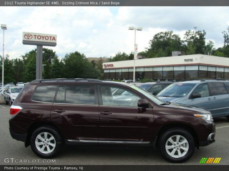 Sizzling Crimson Mica / Sand Beige 2012 Toyota Highlander SE 4WD