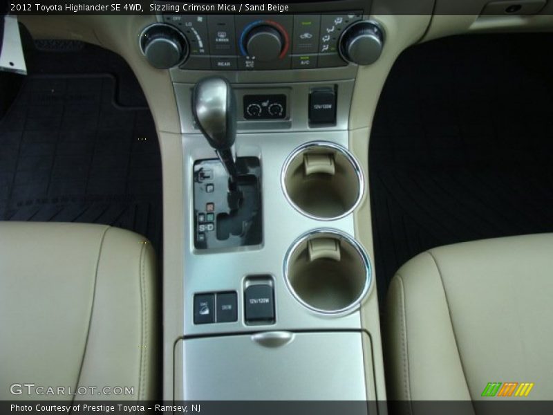  2012 Highlander SE 4WD 5 Speed ECT-i Automatic Shifter