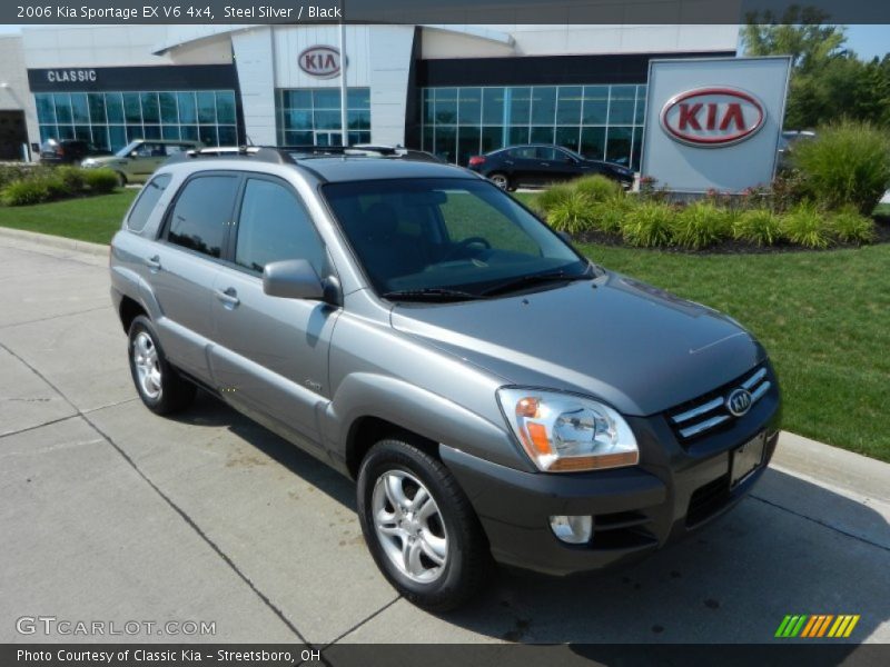 Steel Silver / Black 2006 Kia Sportage EX V6 4x4