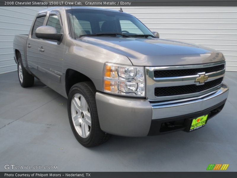Graystone Metallic / Ebony 2008 Chevrolet Silverado 1500 LT Crew Cab