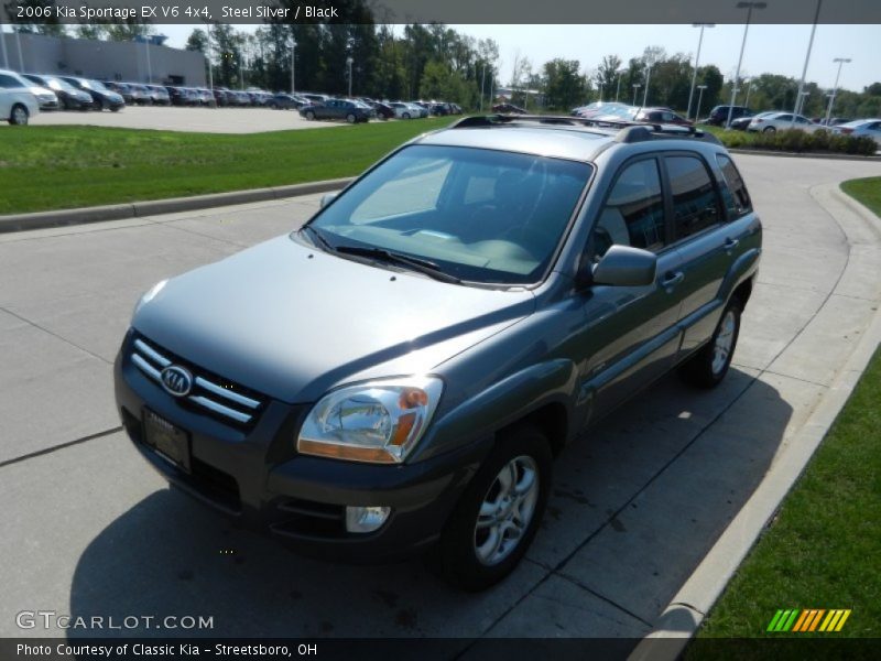 Steel Silver / Black 2006 Kia Sportage EX V6 4x4