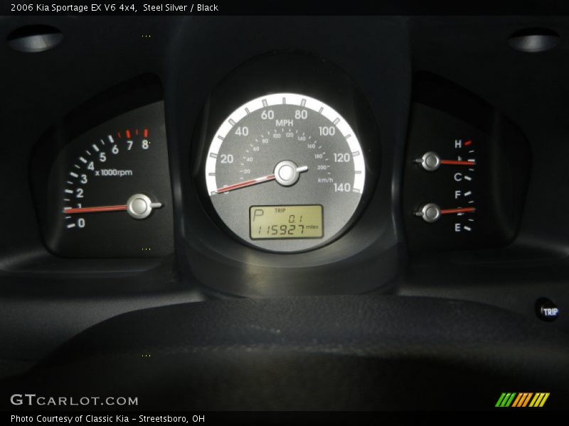 Steel Silver / Black 2006 Kia Sportage EX V6 4x4