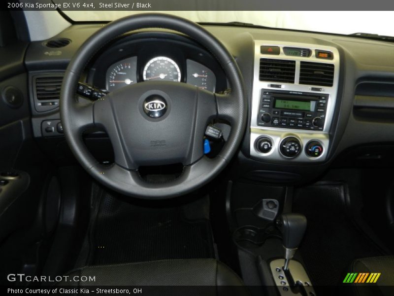 Steel Silver / Black 2006 Kia Sportage EX V6 4x4