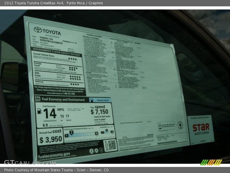 Pyrite Mica / Graphite 2012 Toyota Tundra CrewMax 4x4