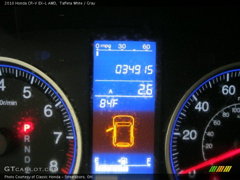 Taffeta White / Gray 2010 Honda CR-V EX-L AWD