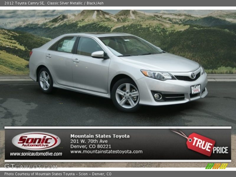 Classic Silver Metallic / Black/Ash 2012 Toyota Camry SE