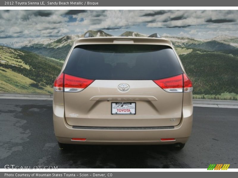 Sandy Beach Metallic / Bisque 2012 Toyota Sienna LE