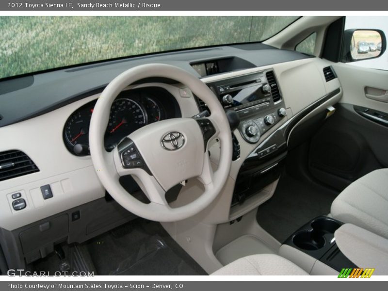 Sandy Beach Metallic / Bisque 2012 Toyota Sienna LE