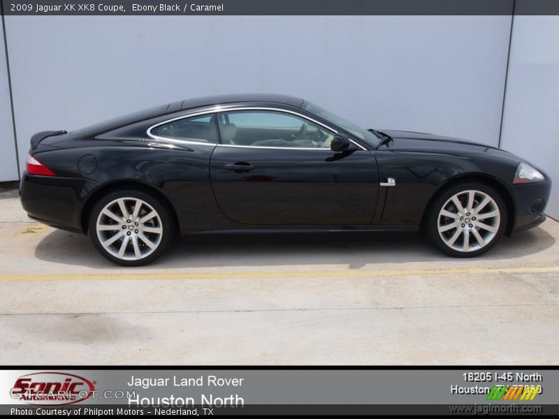 Ebony Black / Caramel 2009 Jaguar XK XK8 Coupe