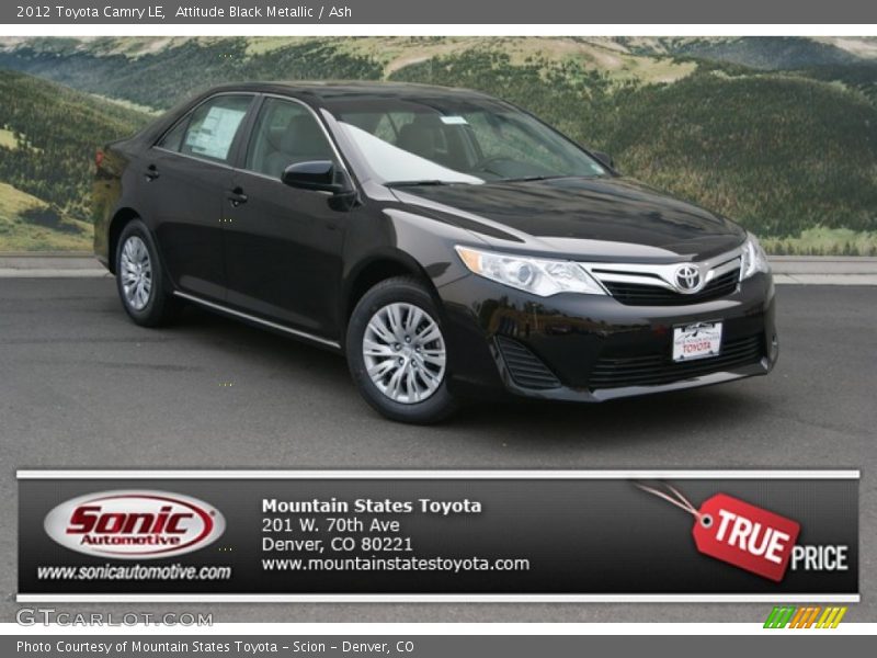 Attitude Black Metallic / Ash 2012 Toyota Camry LE