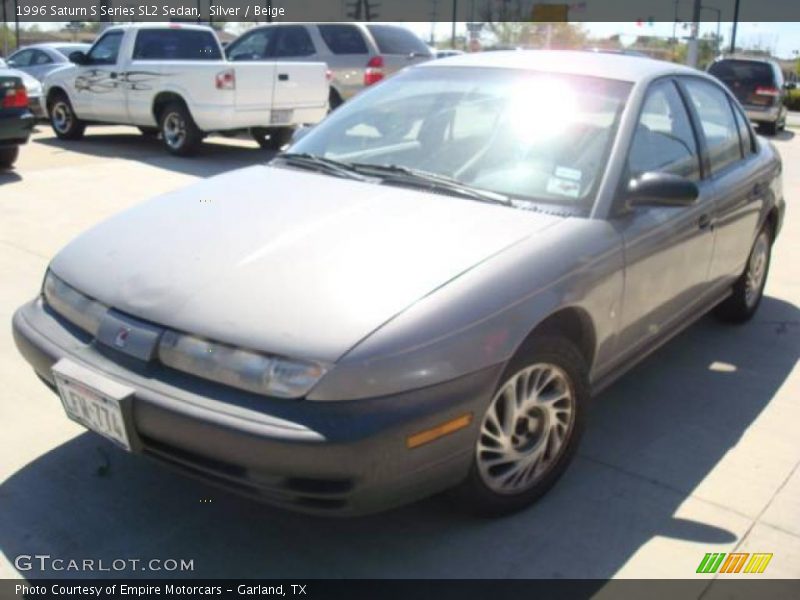 Silver / Beige 1996 Saturn S Series SL2 Sedan