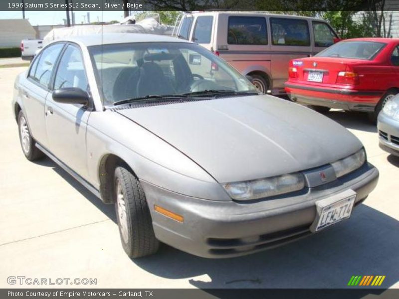 Silver / Beige 1996 Saturn S Series SL2 Sedan
