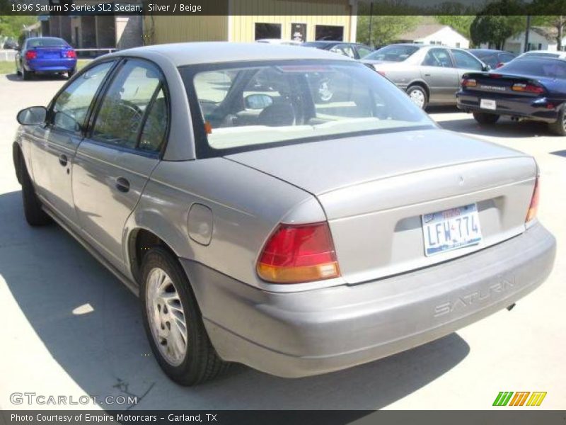 Silver / Beige 1996 Saturn S Series SL2 Sedan