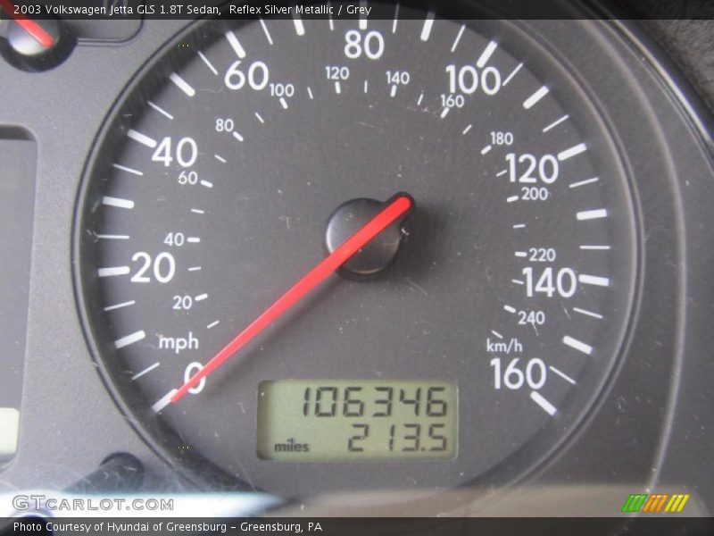 Reflex Silver Metallic / Grey 2003 Volkswagen Jetta GLS 1.8T Sedan