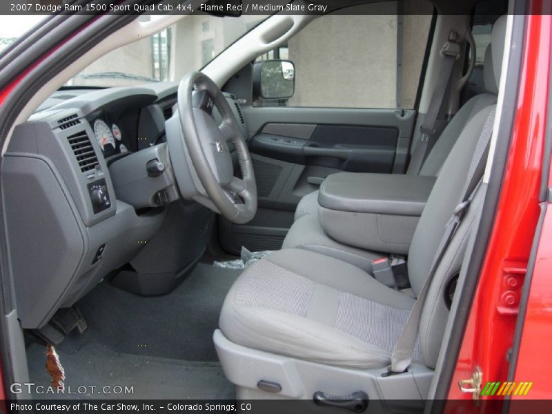 Flame Red / Medium Slate Gray 2007 Dodge Ram 1500 Sport Quad Cab 4x4