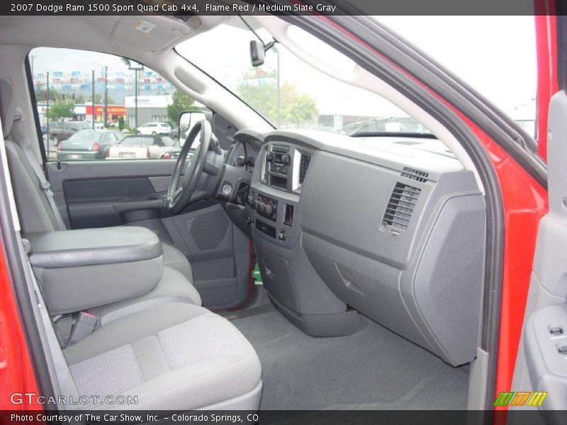 Flame Red / Medium Slate Gray 2007 Dodge Ram 1500 Sport Quad Cab 4x4