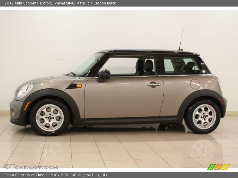 Velvet Silver Metallic / Carbon Black 2012 Mini Cooper Hardtop