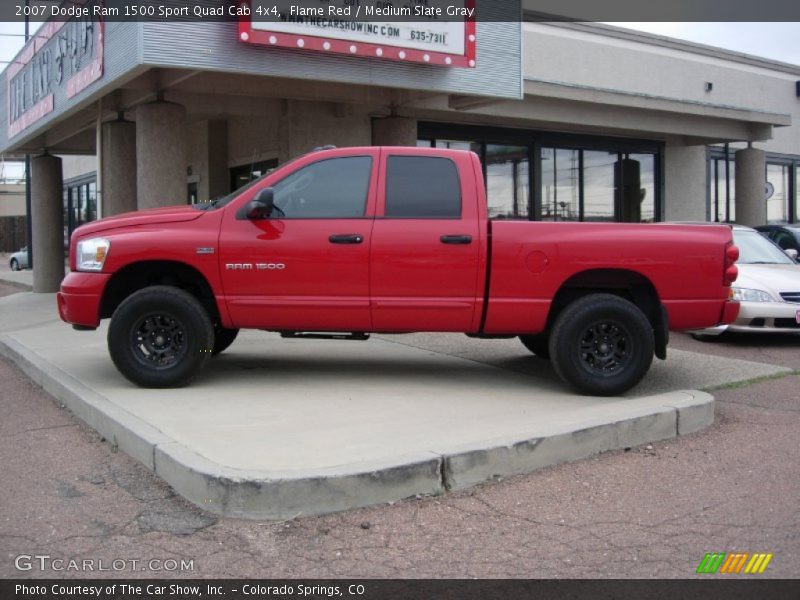 Flame Red / Medium Slate Gray 2007 Dodge Ram 1500 Sport Quad Cab 4x4