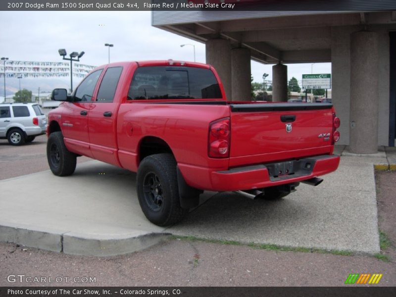 Flame Red / Medium Slate Gray 2007 Dodge Ram 1500 Sport Quad Cab 4x4