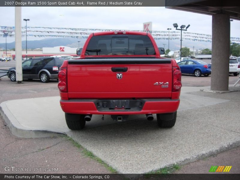 Flame Red / Medium Slate Gray 2007 Dodge Ram 1500 Sport Quad Cab 4x4