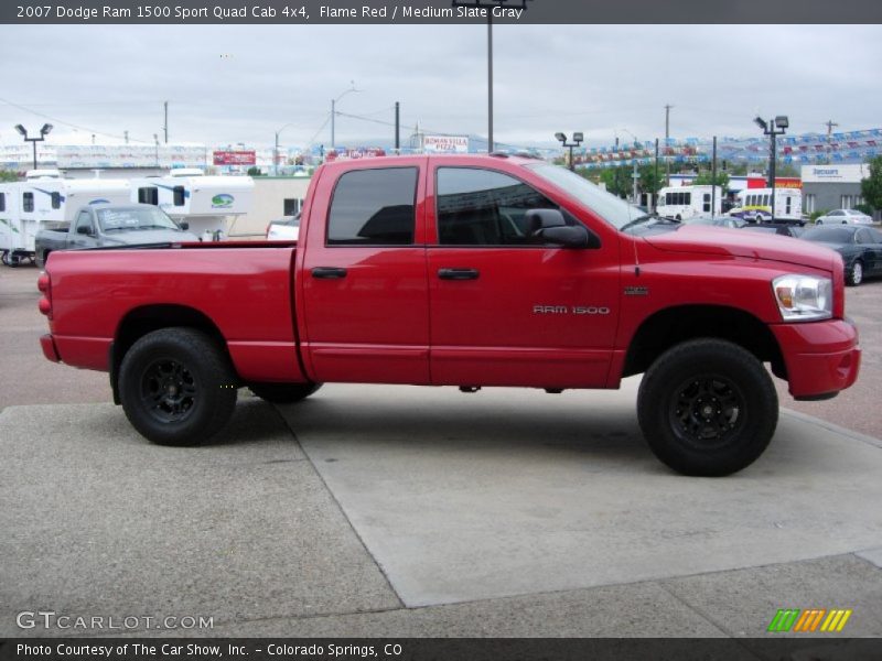 Flame Red / Medium Slate Gray 2007 Dodge Ram 1500 Sport Quad Cab 4x4