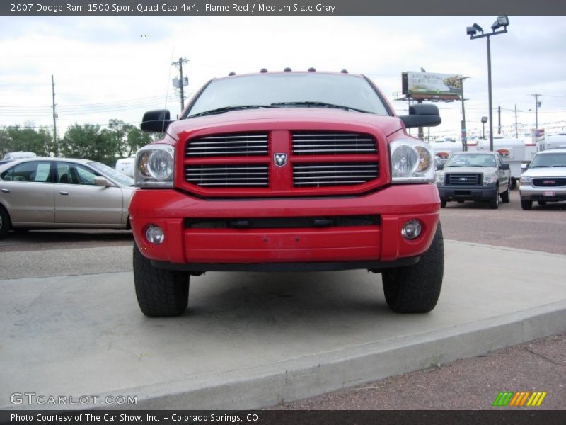 Flame Red / Medium Slate Gray 2007 Dodge Ram 1500 Sport Quad Cab 4x4
