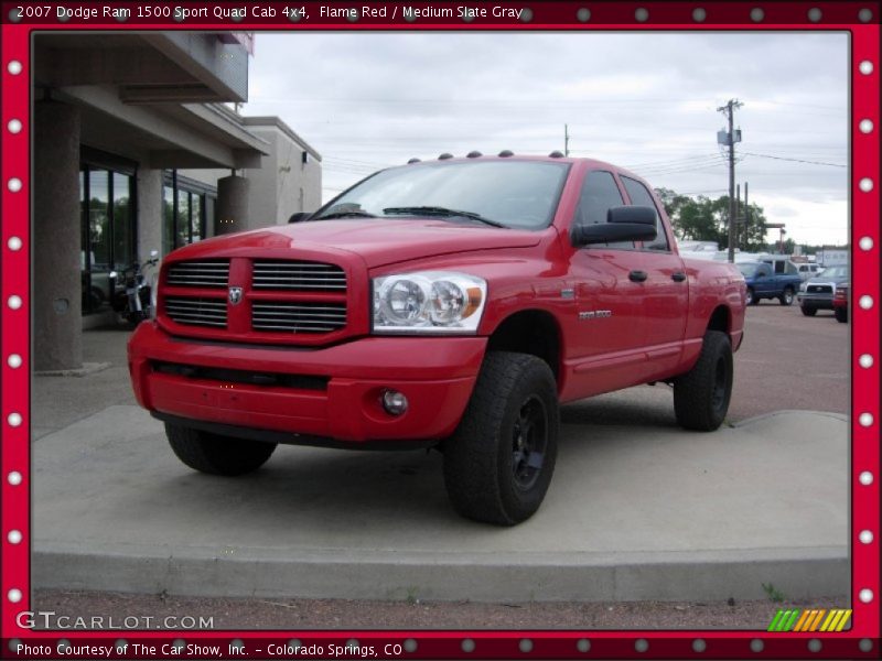 Flame Red / Medium Slate Gray 2007 Dodge Ram 1500 Sport Quad Cab 4x4