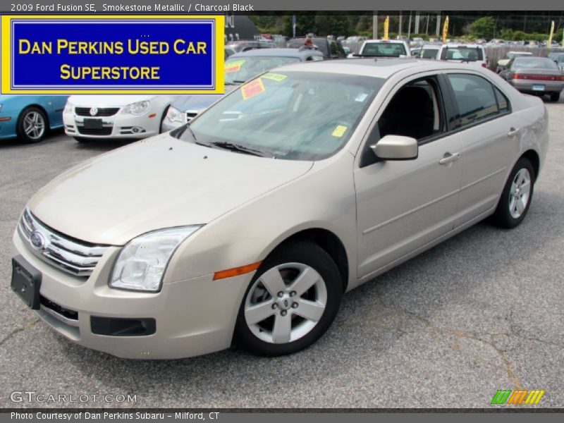 Smokestone Metallic / Charcoal Black 2009 Ford Fusion SE