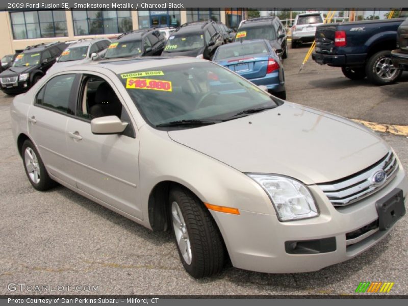 Smokestone Metallic / Charcoal Black 2009 Ford Fusion SE