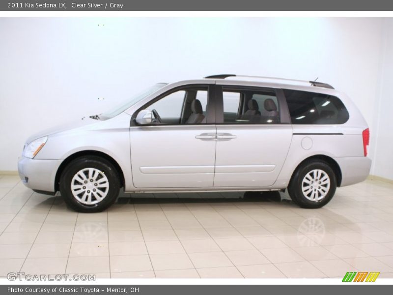 Clear Silver / Gray 2011 Kia Sedona LX