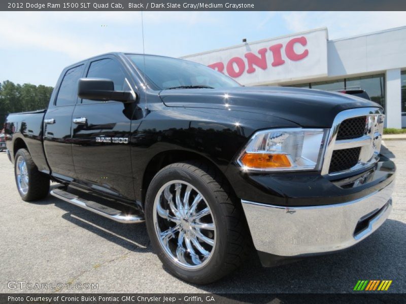 Black / Dark Slate Gray/Medium Graystone 2012 Dodge Ram 1500 SLT Quad Cab