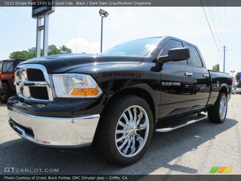 Black / Dark Slate Gray/Medium Graystone 2012 Dodge Ram 1500 SLT Quad Cab