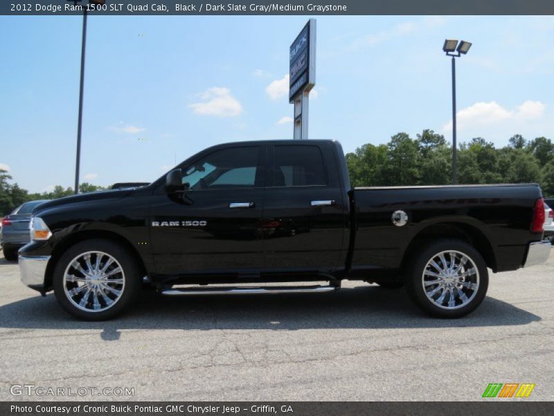Black / Dark Slate Gray/Medium Graystone 2012 Dodge Ram 1500 SLT Quad Cab