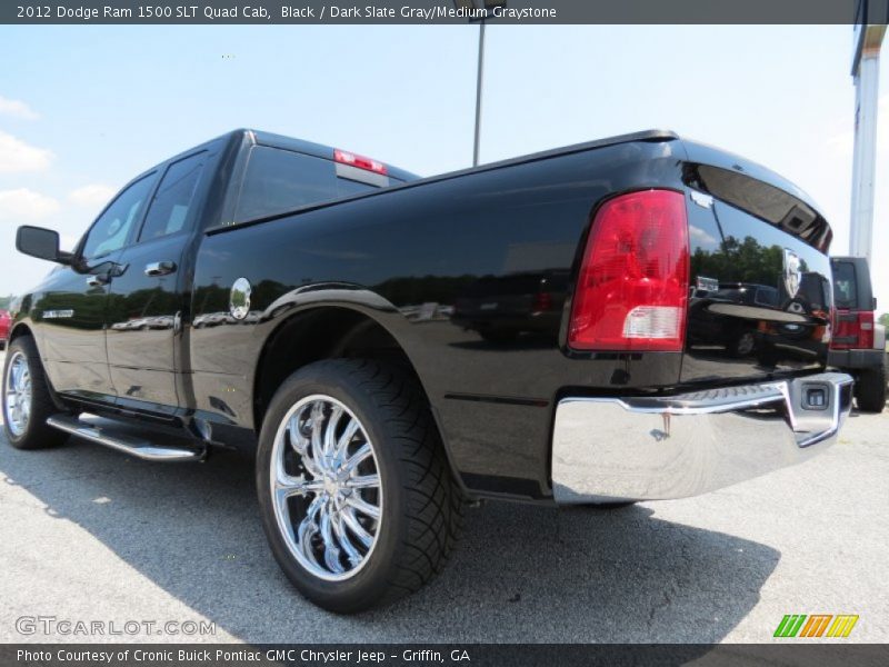 Black / Dark Slate Gray/Medium Graystone 2012 Dodge Ram 1500 SLT Quad Cab